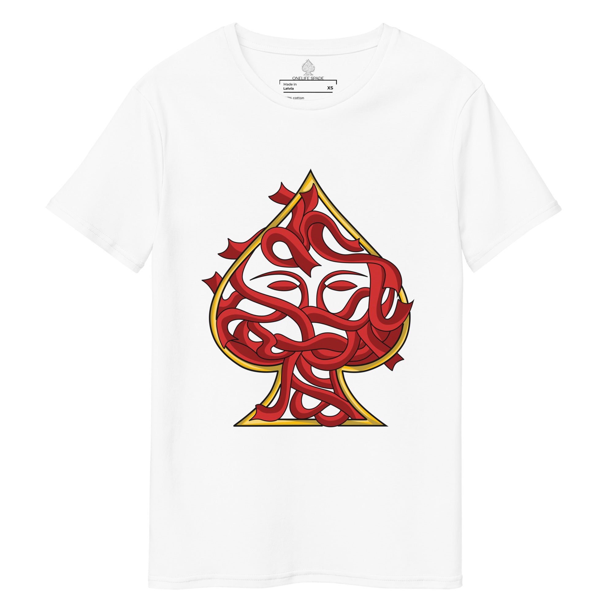 Red Ribbon Edition - Spade White T-Shirt